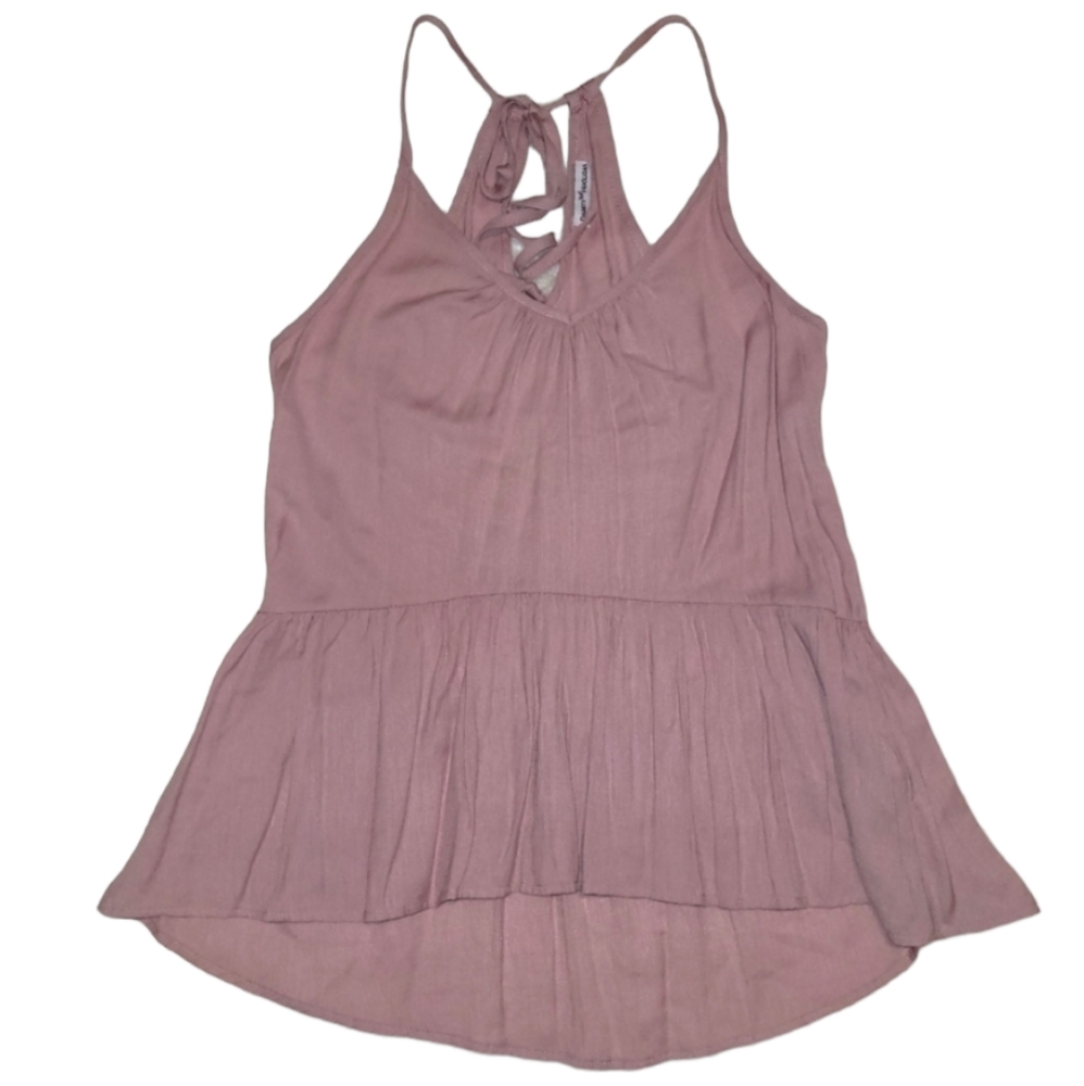 Dainty Hooligan Tank Top Sleeveless Blouse Women's Size Small Pink Keyhole